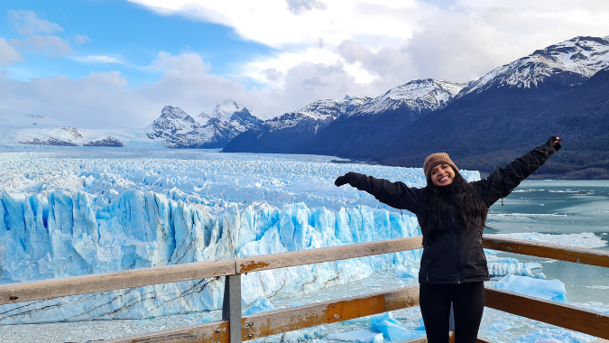Tire suas melhores fotos com a vista panorâmica da Geleira Perito Moreno e do famoso Lago Argentino!
